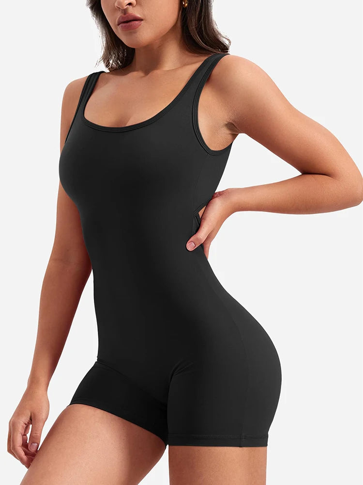 Women's black shapewear jumpsuits