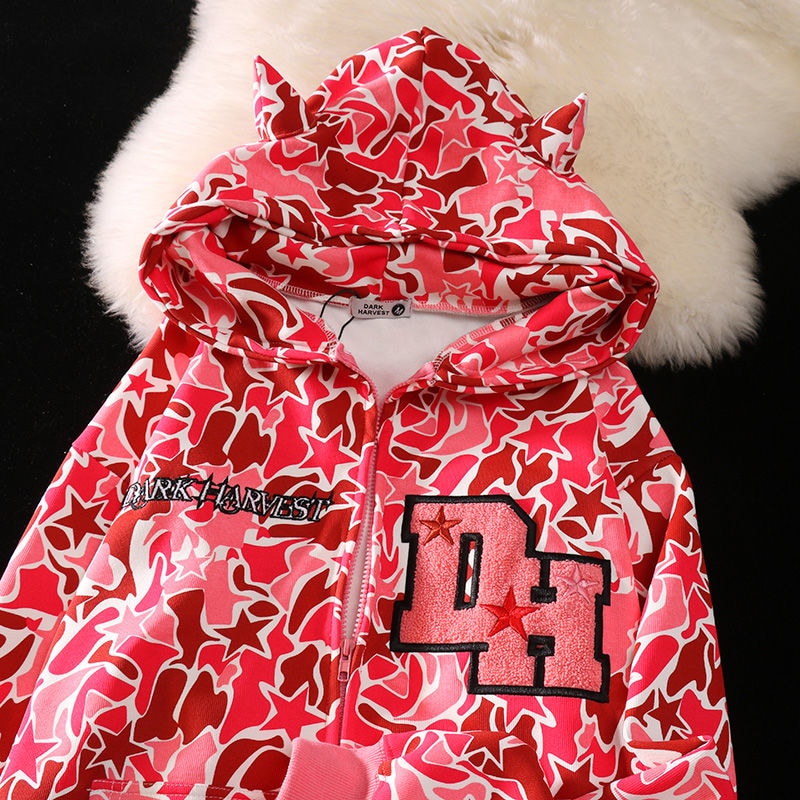 Women's red camo sweatshirt