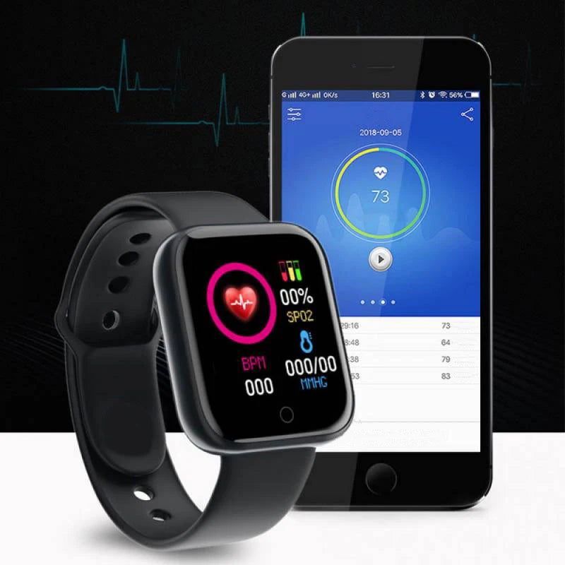Square fitness tracker smart watch - view 5