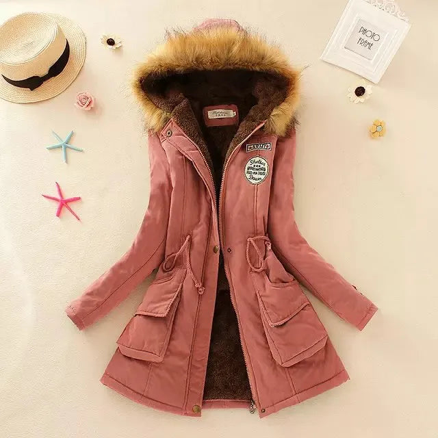 Women's dark pink winter jackets & coats