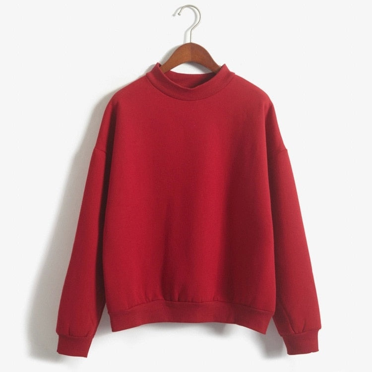 Women's burgundy korean candy sweater