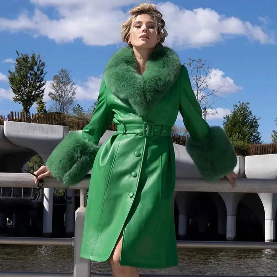 Alternate view: Women's genuine leather coat