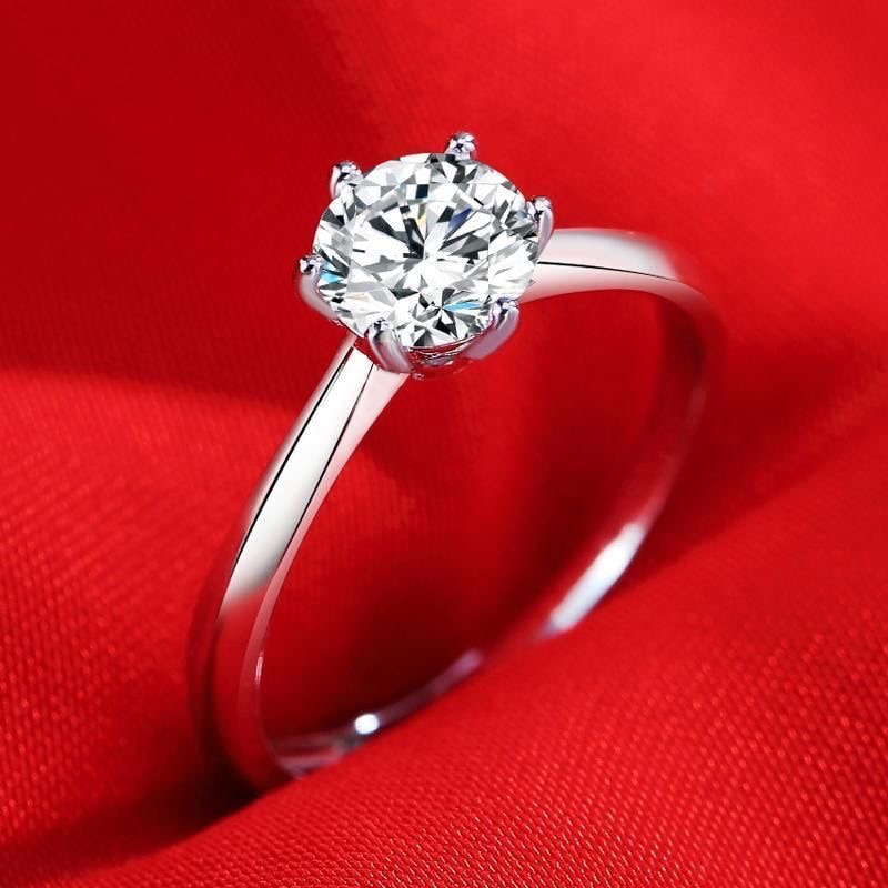 Alternate view: Women's zircon wedding ring