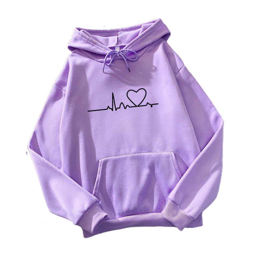 Women's purple yk casual hoodies
