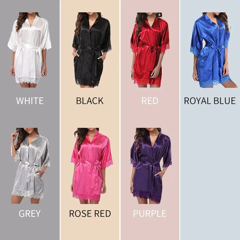 Alternate view: Women's ice silk pajama robe