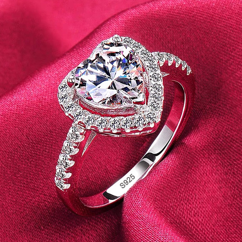 Alternate view: Women's zircon wedding ring