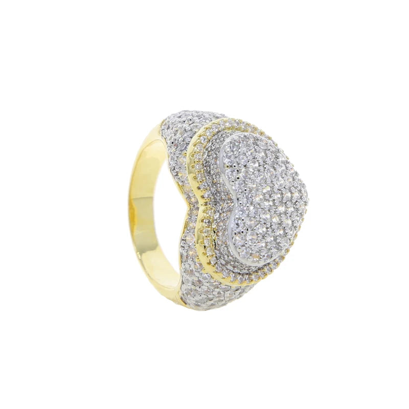 Women's heart eternity ring