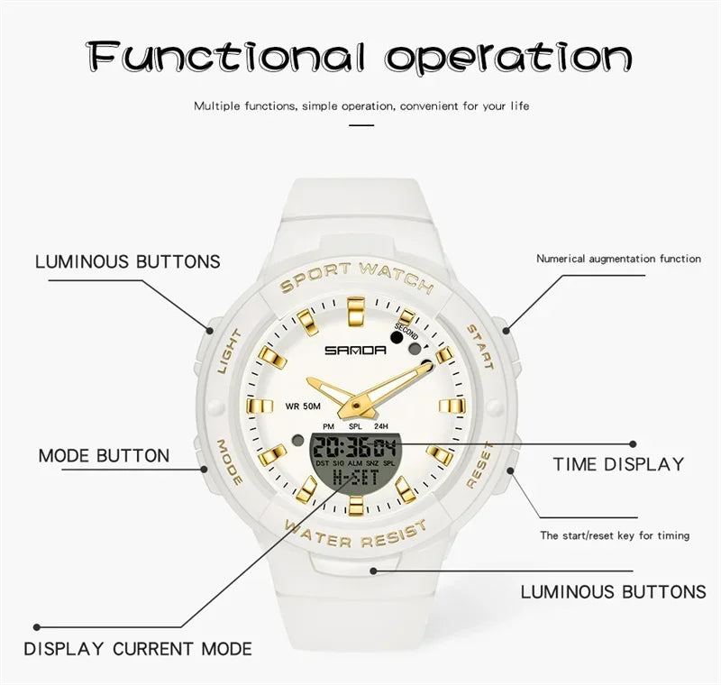 Women's analog digital sports watch - view 4