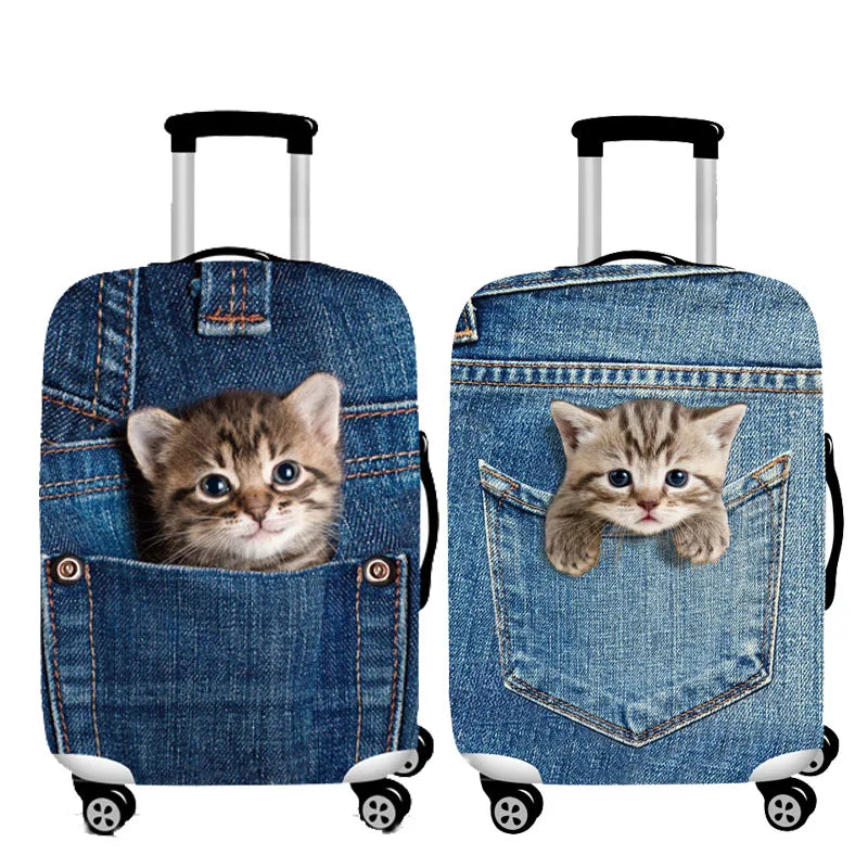 Unisex 3D animal print luggage cover