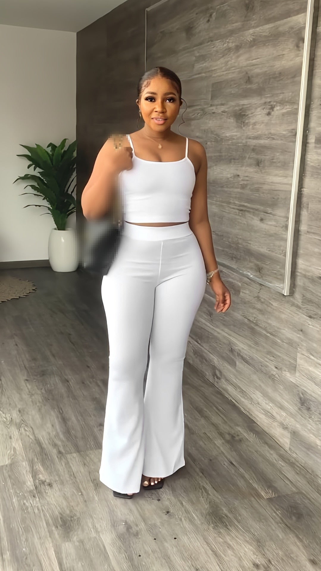Alternate view: Women's crop top & pants set
