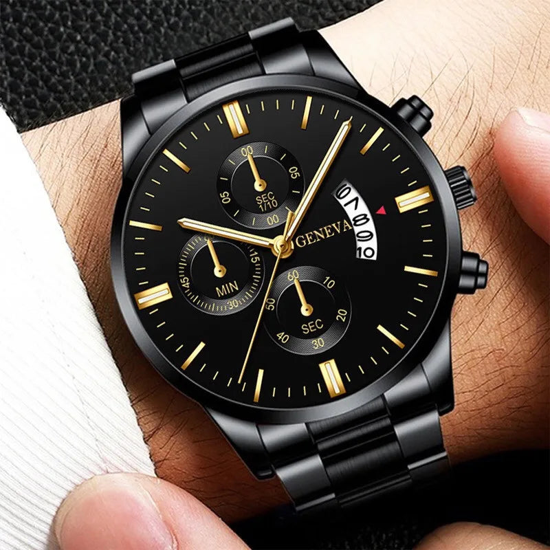 Classic business watch with date - view 2