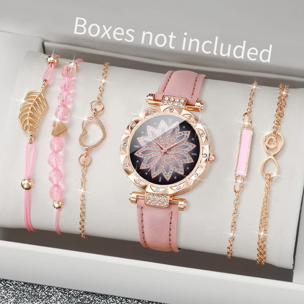 Heart watch and leaf bracelet set - view 8