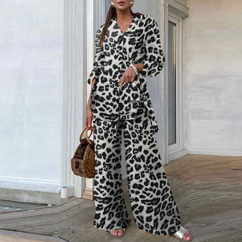 Alternate view: Women's leopard two-piece set