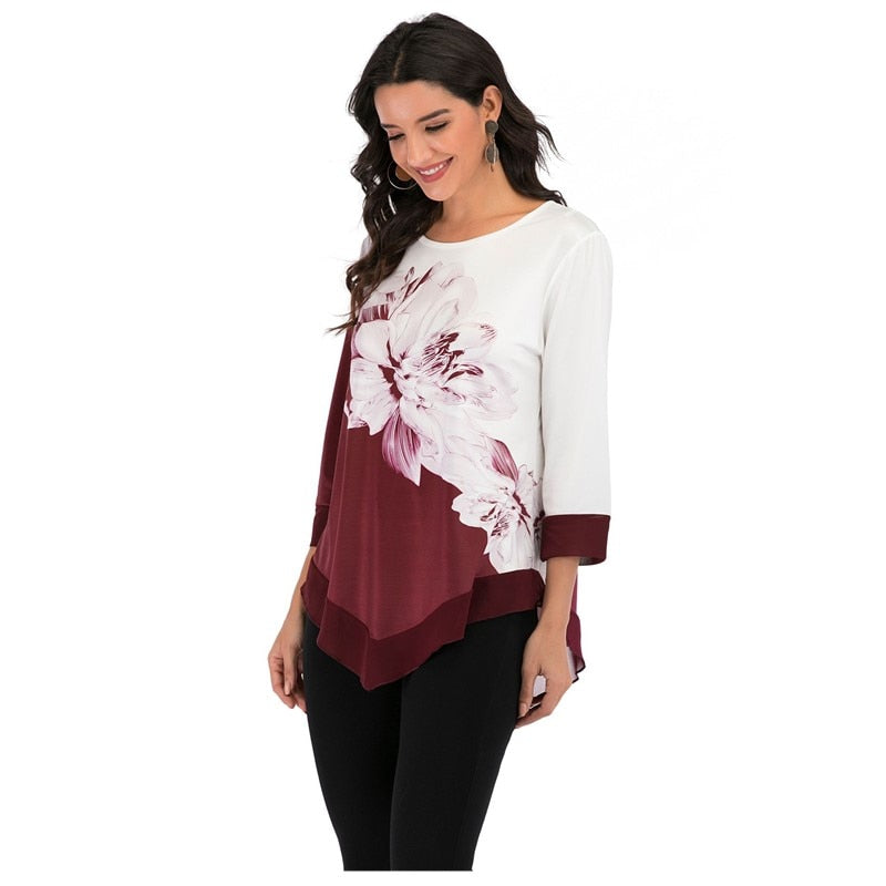 Women's floral print blouse