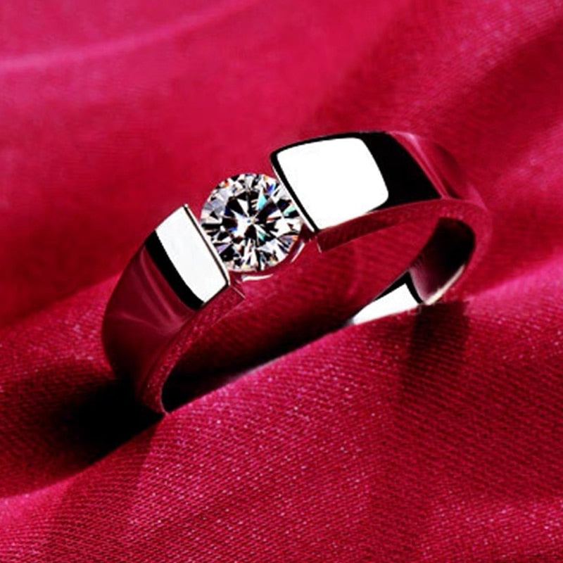 Alternate view: Women's zircon wedding ring