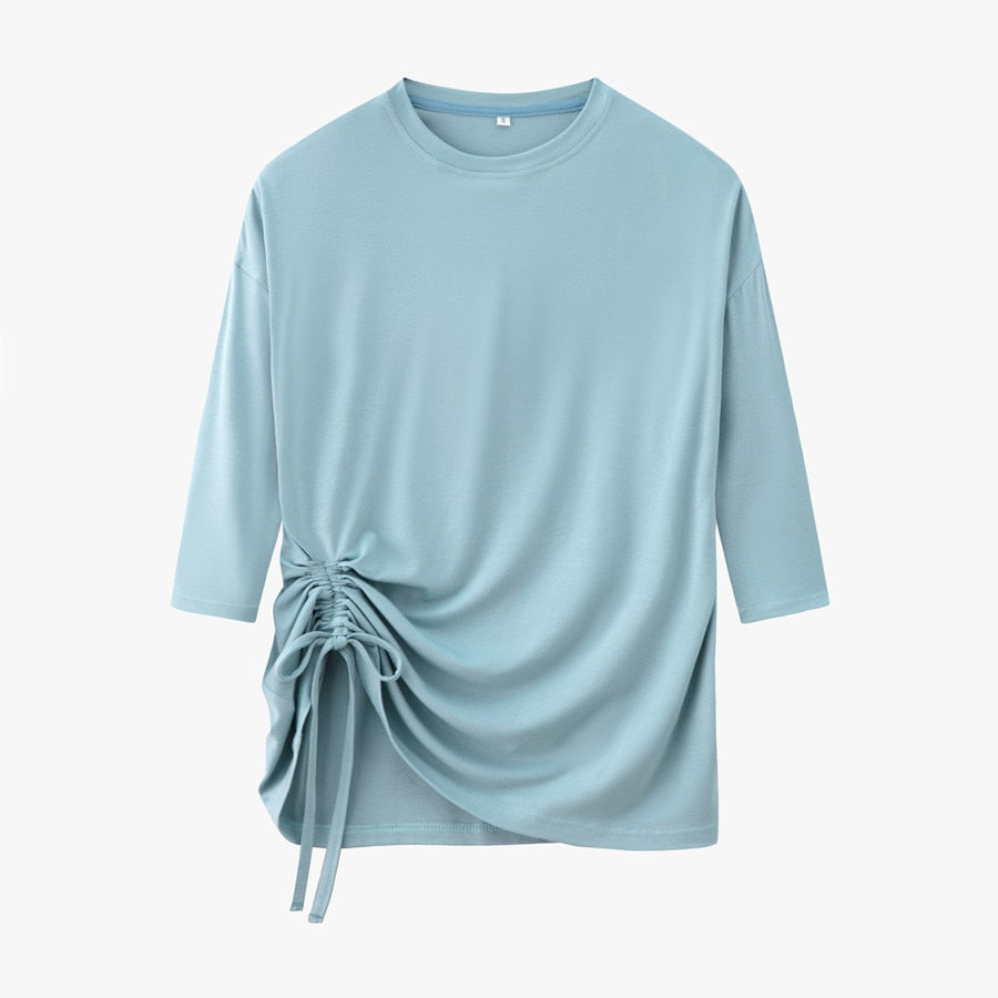 Women's blue everyday t-shirt loose