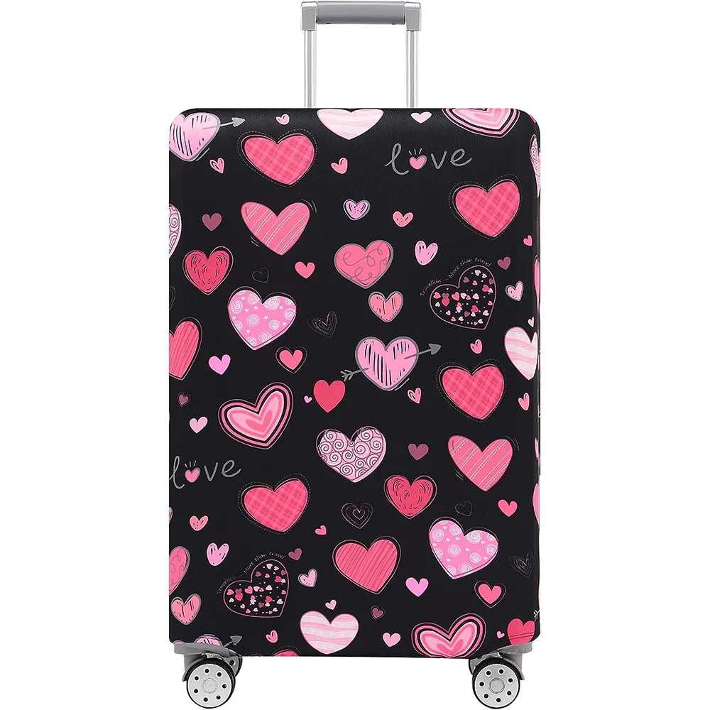 Unisex black love protective suitcase sleeve