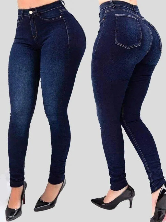 Women's pure color jeans