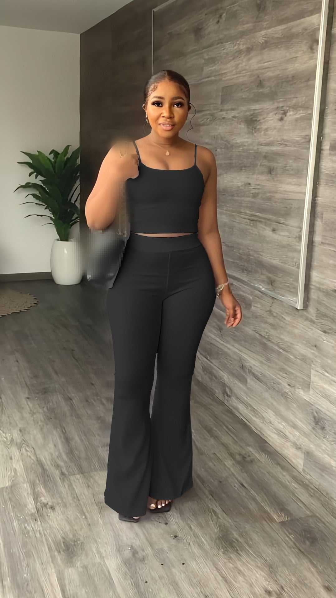 Alternate view: Women's crop top & pants set