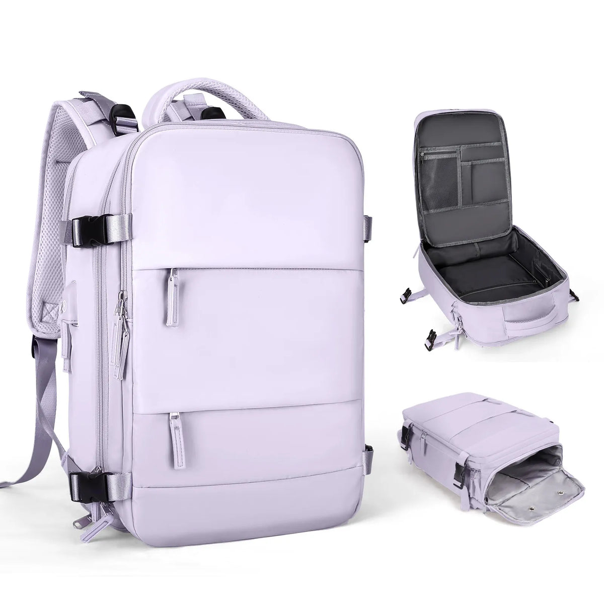 Women's purple travel backpack