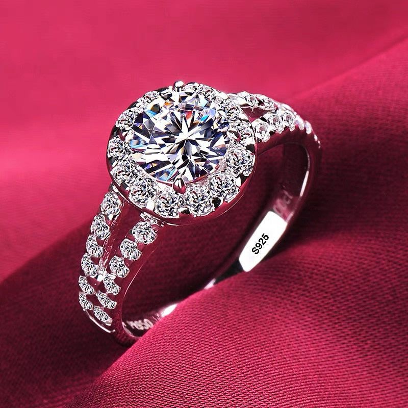Alternate view: Women's zircon wedding ring