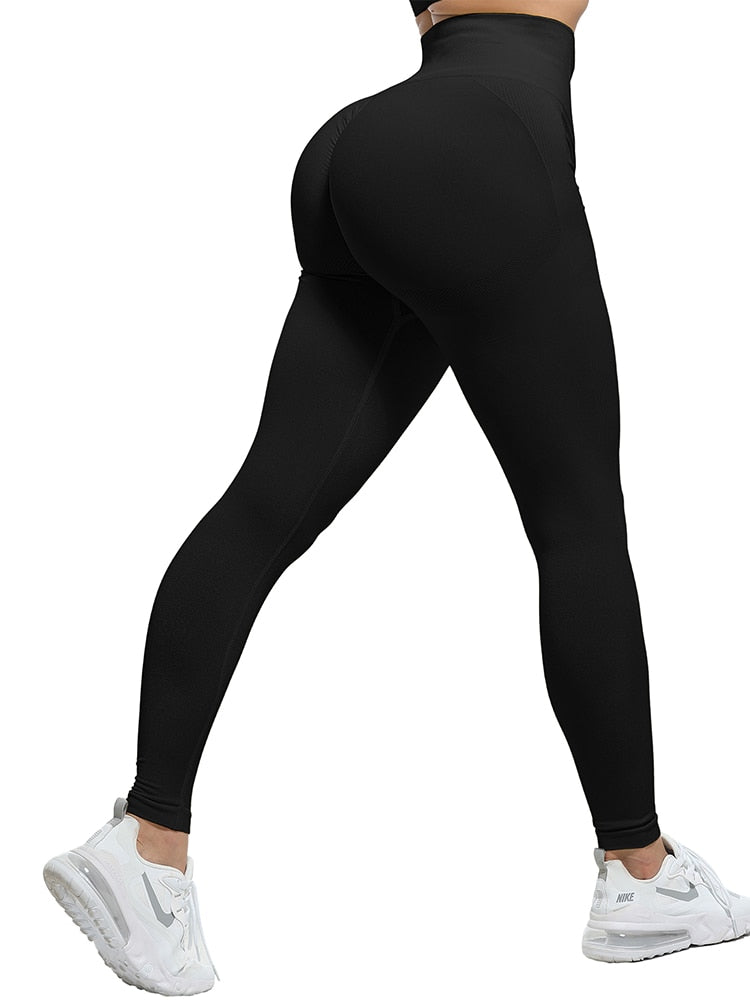Women's black push-up booty leggings