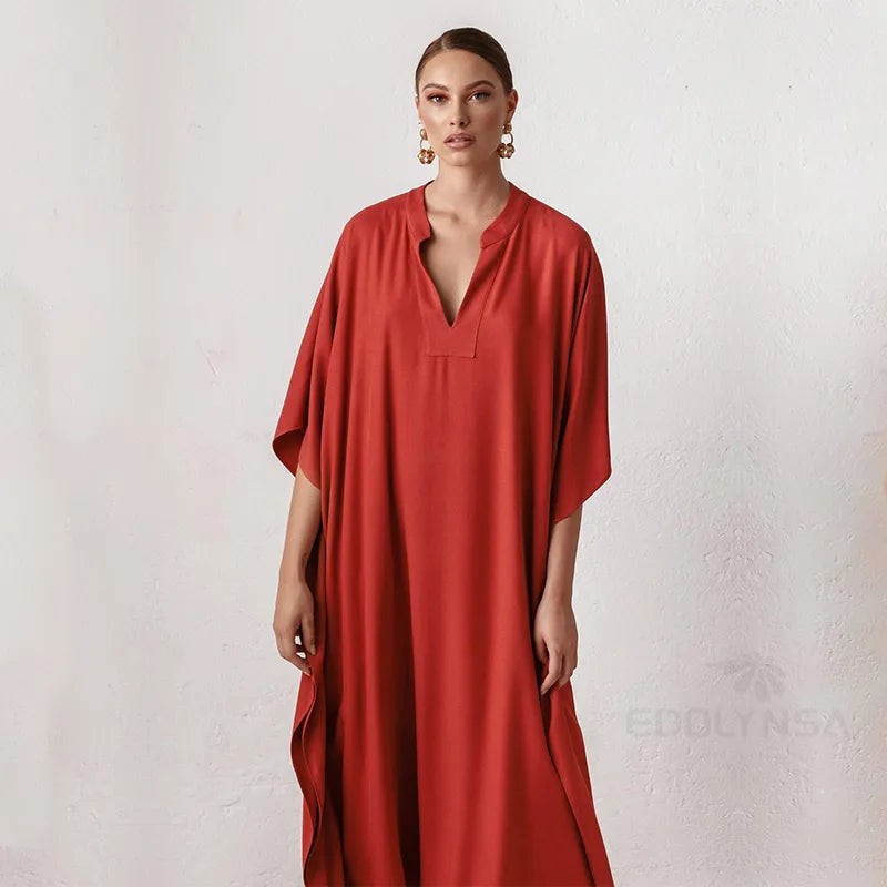 Women's red plus size dress
