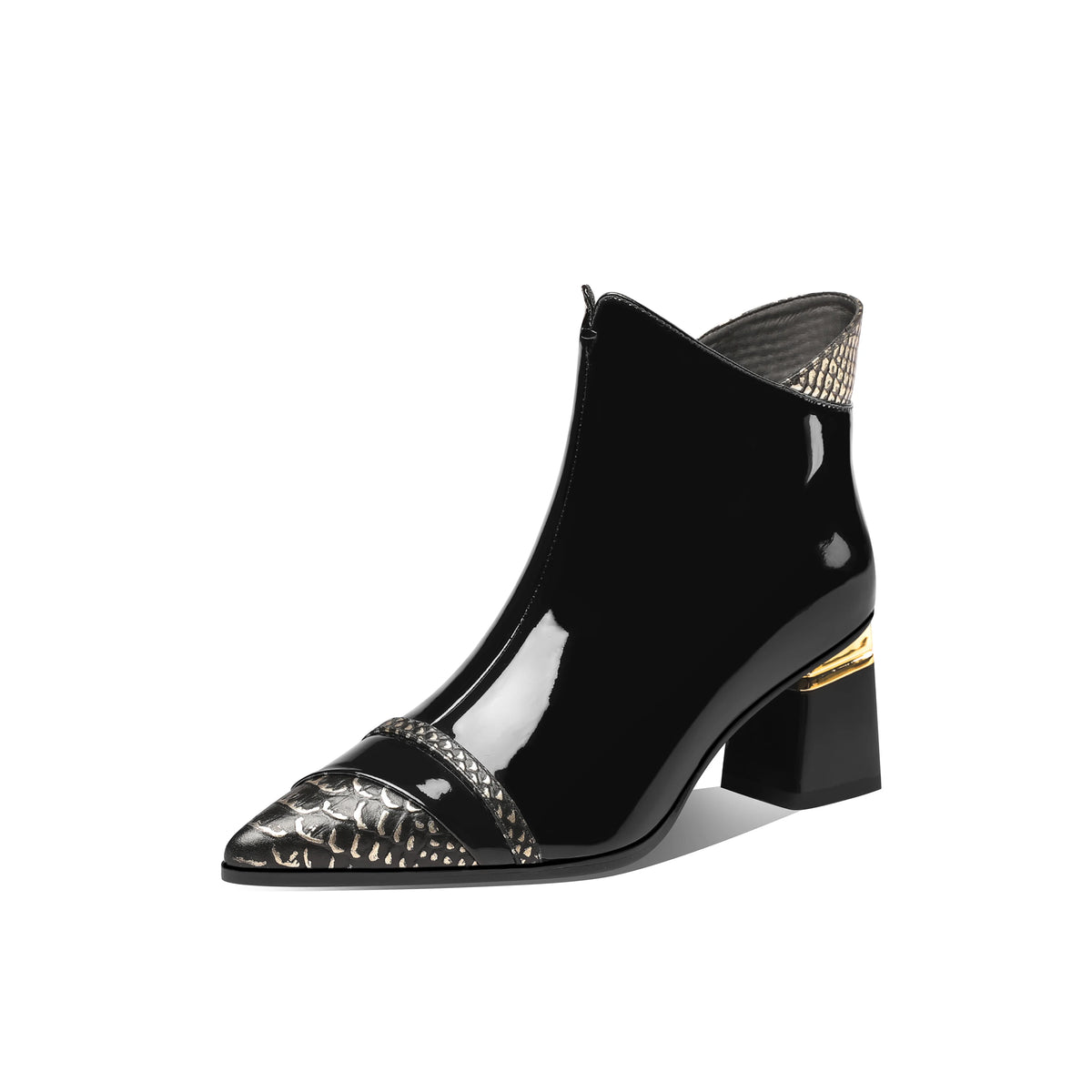 Women's snakeskin ankle boots
