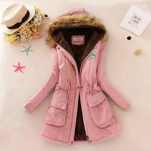 Women's pink winter jackets & coats