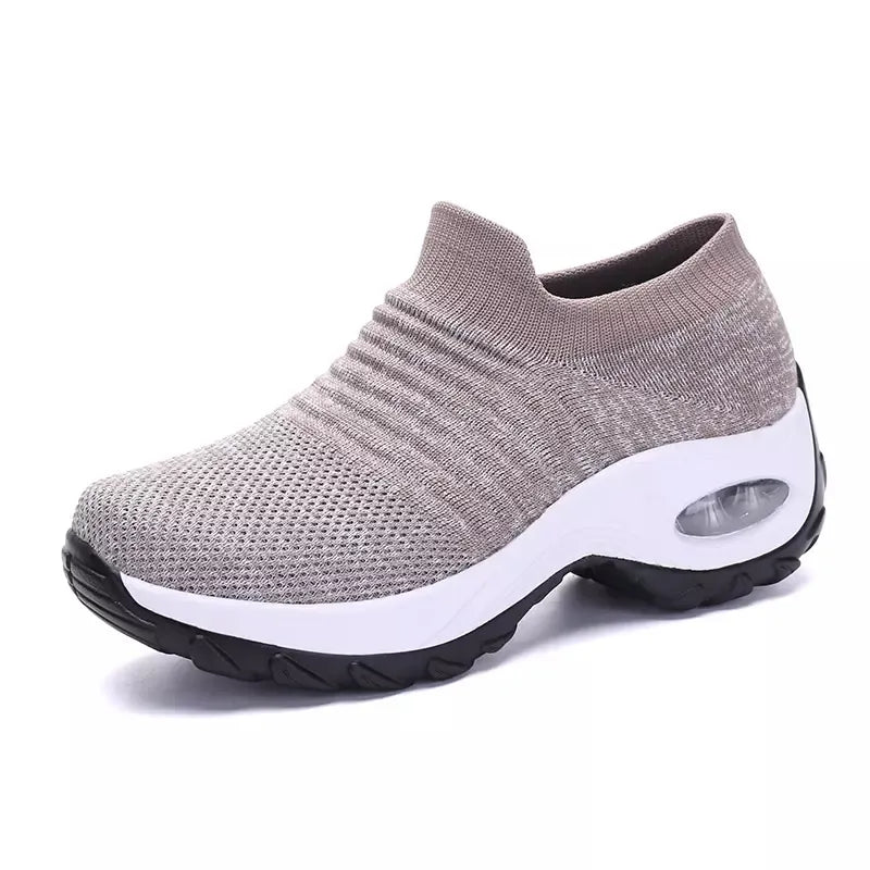 Women's khaki comfy sneakers
