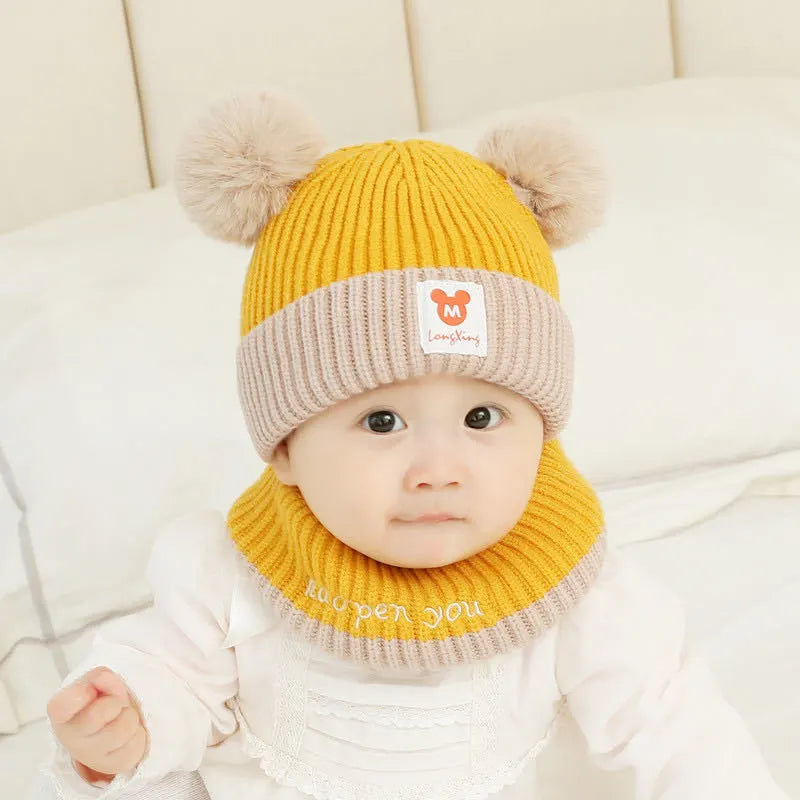 Kids baby hat and scarf set