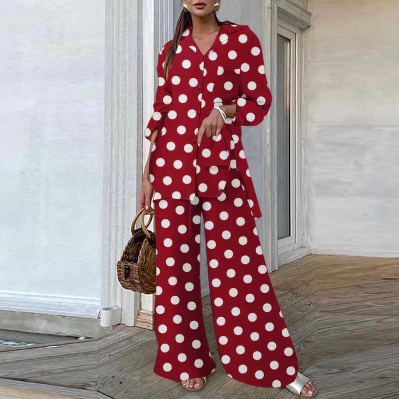 Women's leopard two-piece set