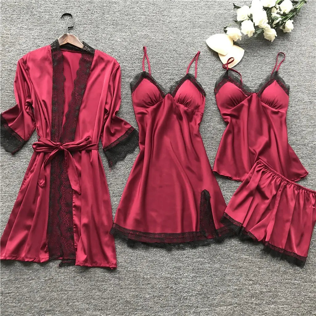 Women's red luxurious pajamas