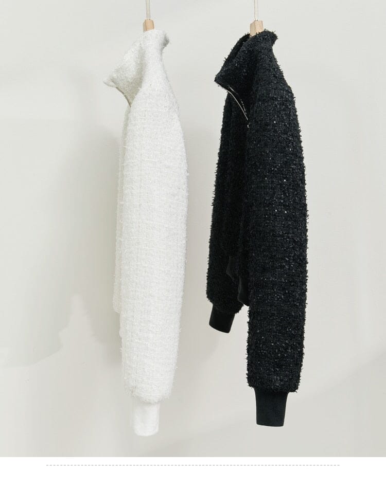 Alternate view: Women's tweed zipper jacket