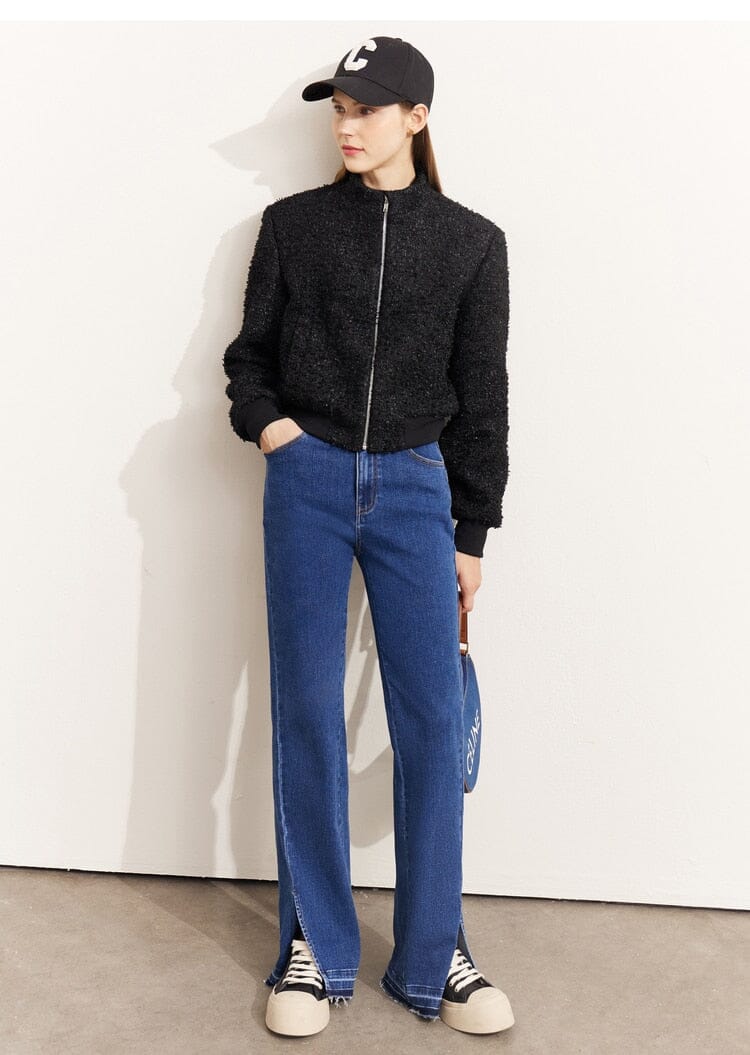 Alternate view: Women's tweed zipper jacket