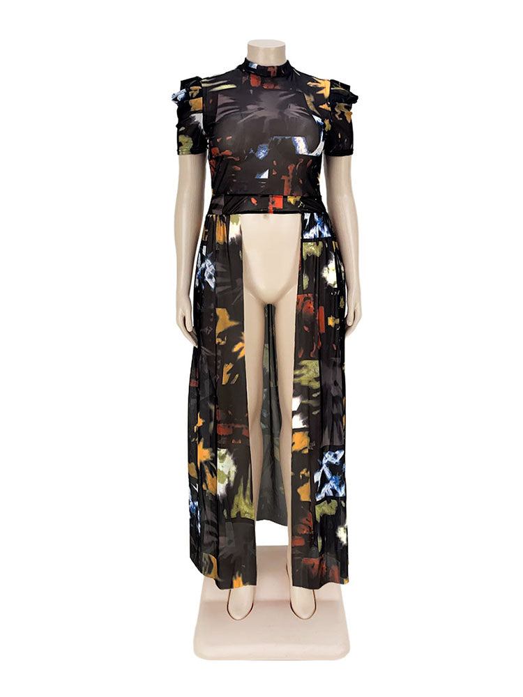 Women's black long button up shirt dress