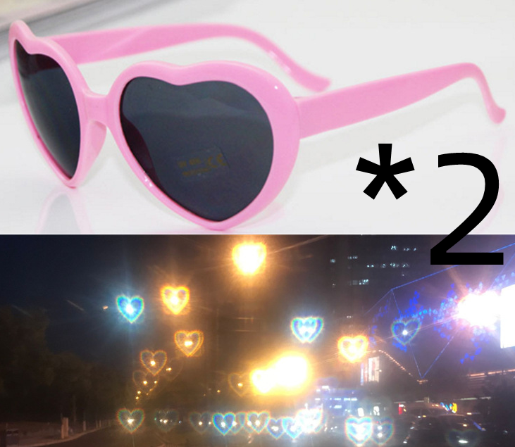 Women's heart light sunglasses