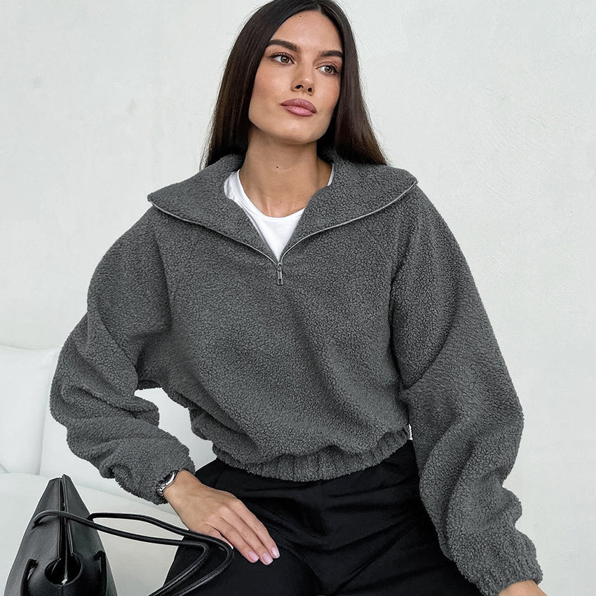 Women's lamb fleece jacket