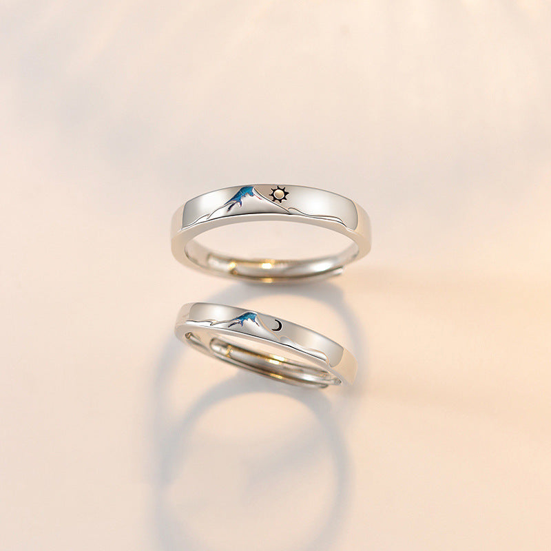 Alternate view: Unisex couple's rings