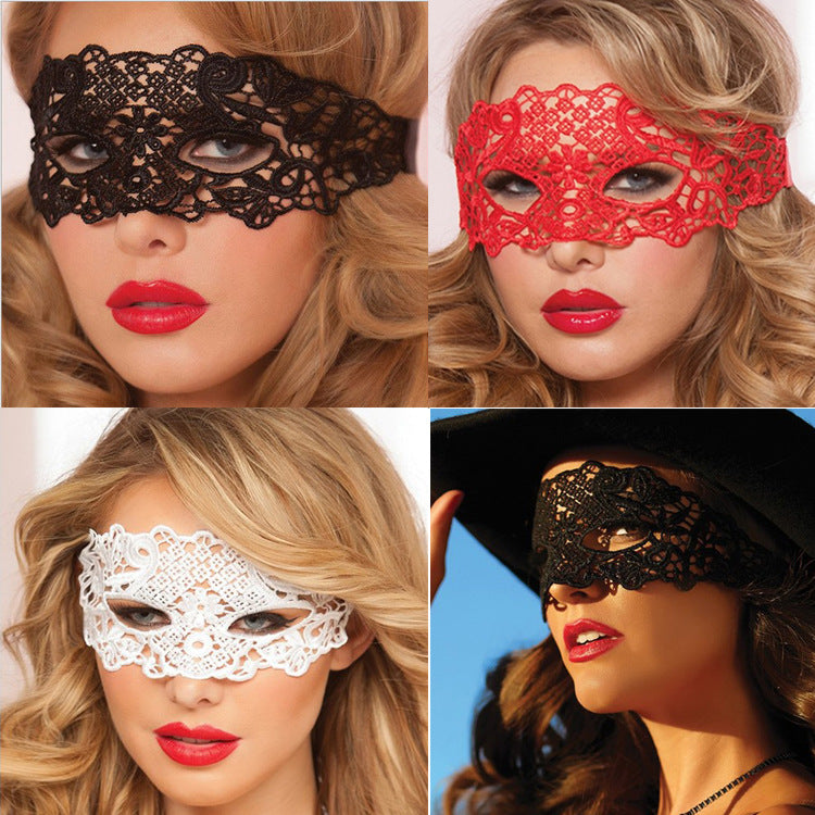 Alternate view: Women's lace half face mask