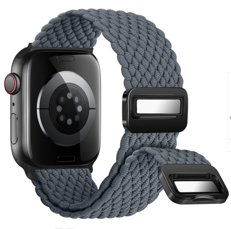 Unisex wave pattern blue gray integrated watch band