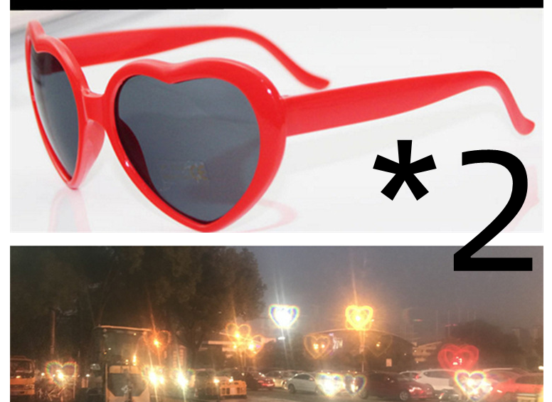 Women's heart light sunglasses
