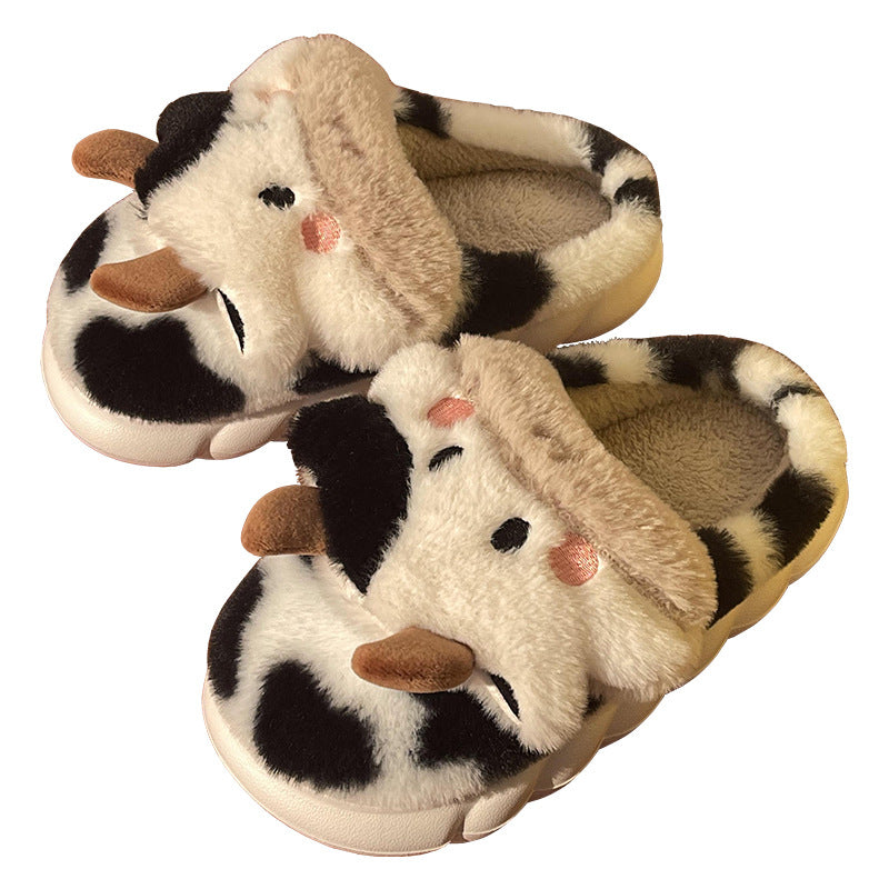 Women's a white animal slippers