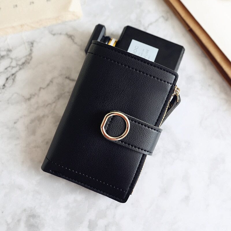 Unisex black miniature wallets