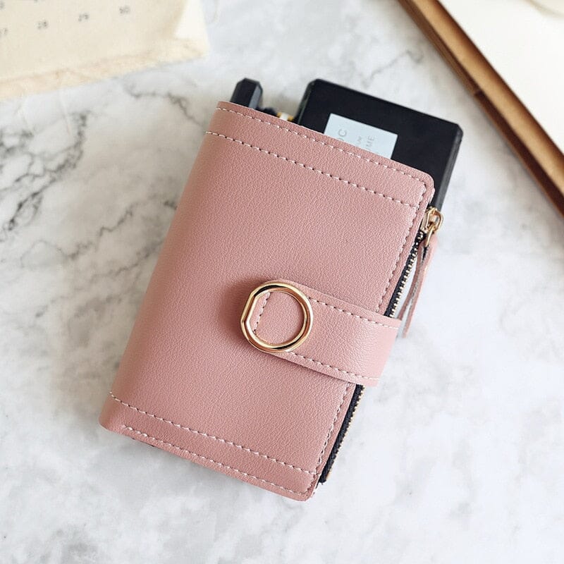 Unisex dark pink miniature wallets