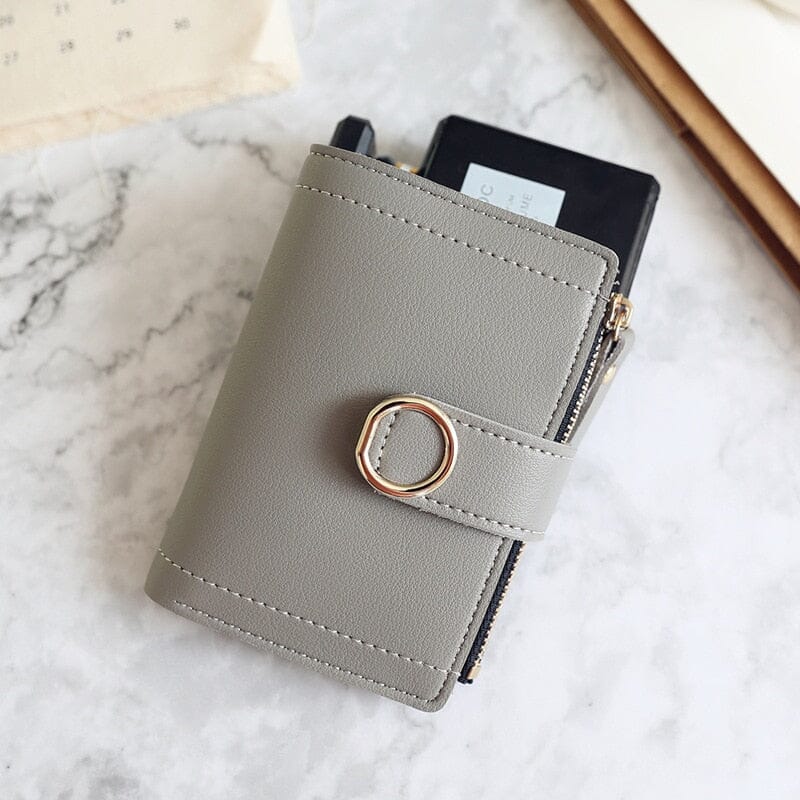 Unisex gray miniature wallets