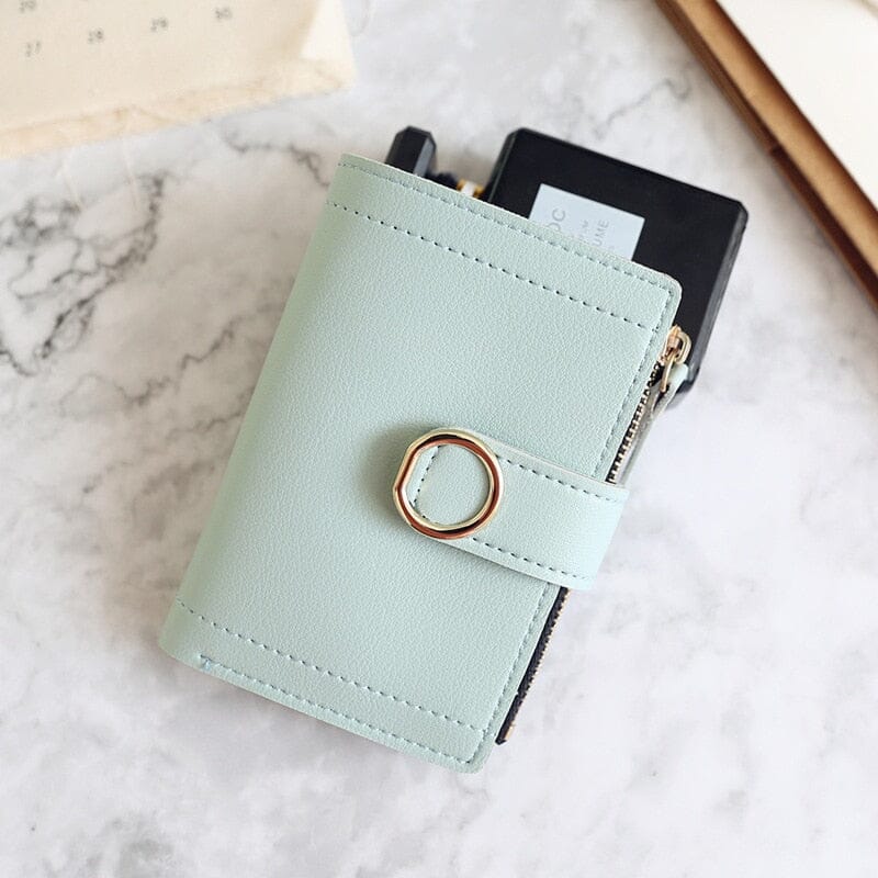 Unisex light green miniature wallets