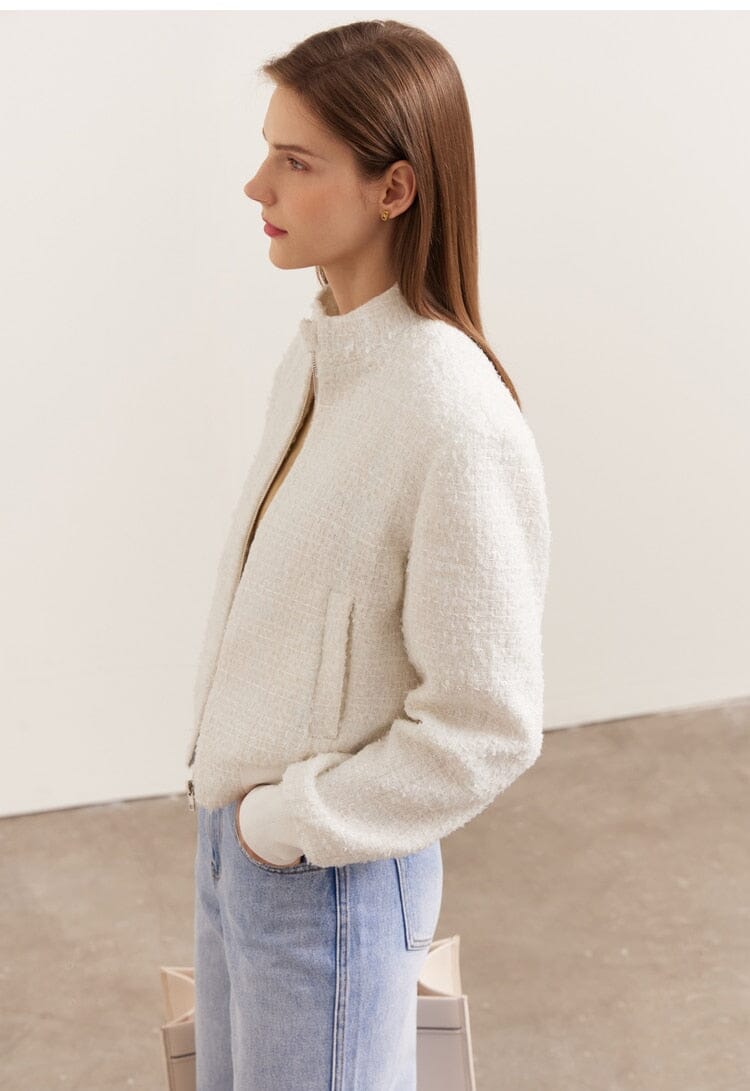Alternate view: Women's tweed zipper jacket