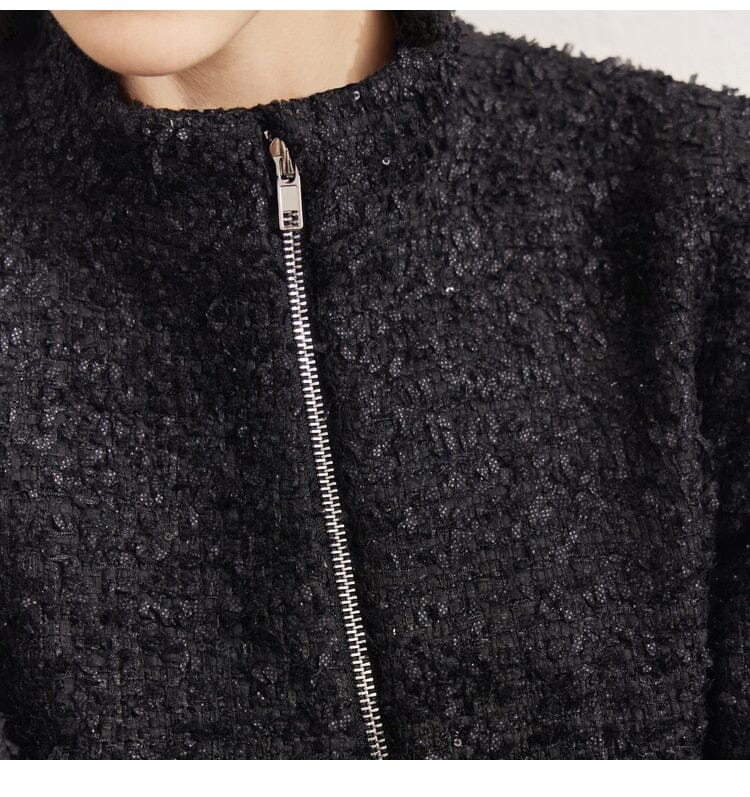 Alternate view: Women's tweed zipper jacket