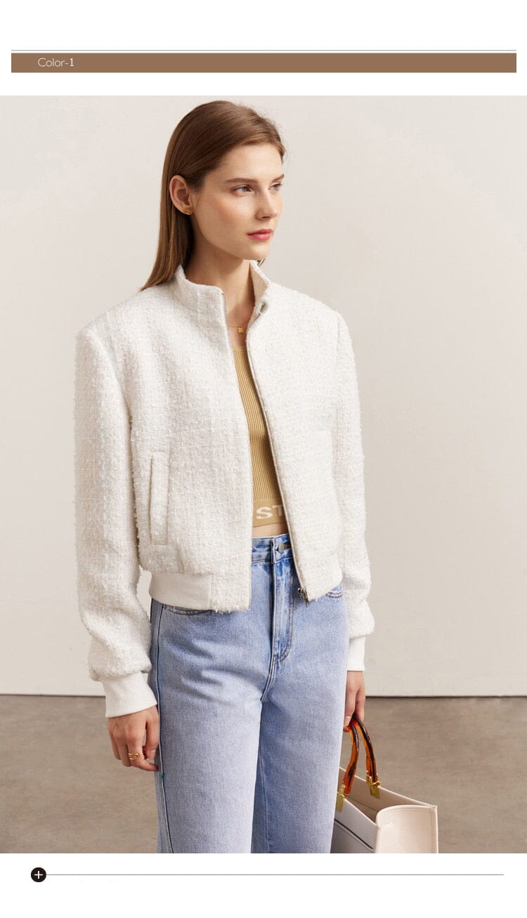 Alternate view: Women's tweed zipper jacket